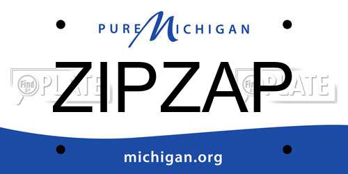 ZIPZAP Michigan License Plate