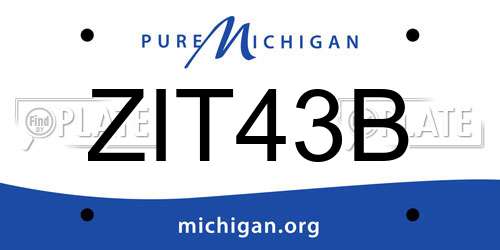 ZIT43B Michigan License Plate