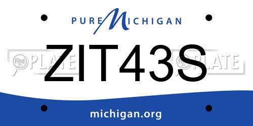 ZIT43S Michigan License Plate