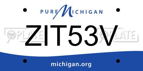 ZIT53V Michigan License Plate