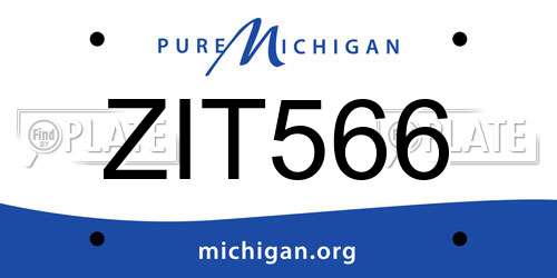 ZIT566 Michigan License Plate