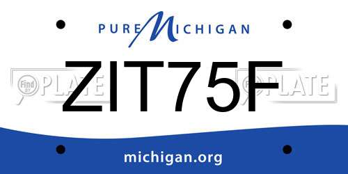 ZIT75F Michigan License Plate