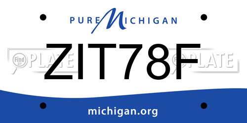 ZIT78F Michigan License Plate
