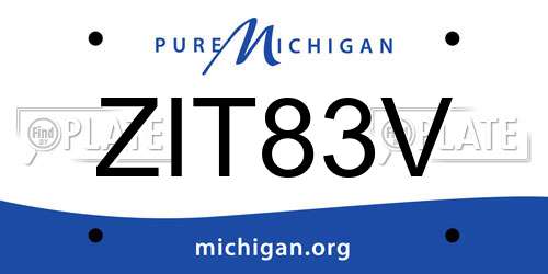 ZIT83V Michigan License Plate