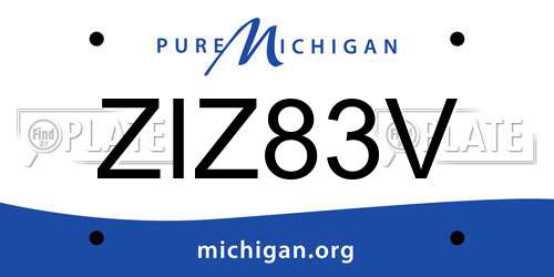 ZIZ83V Michigan License Plate