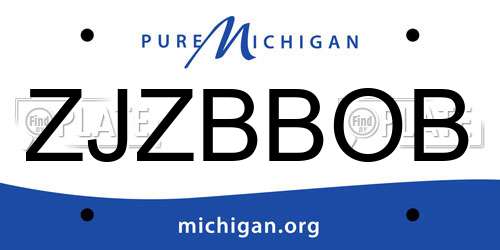 ZJZBBOB Michigan License Plate