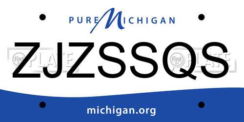 ZJZSSQS Michigan License Plate