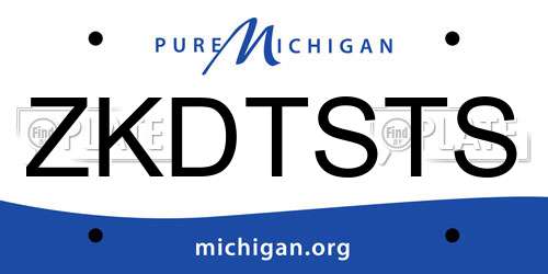 ZKDTSTS Michigan License Plate