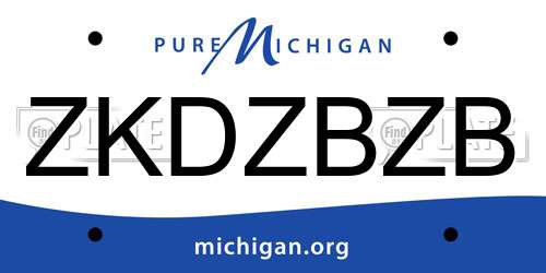ZKDZBZB Michigan License Plate