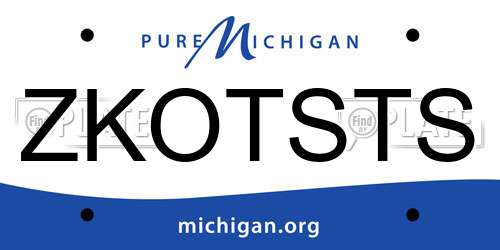 ZKOTSTS Michigan License Plate