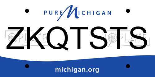 ZKQTSTS Michigan License Plate