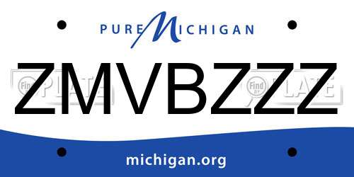 ZMVBZZZ Michigan License Plate