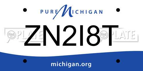 ZN2I8T Michigan License Plate