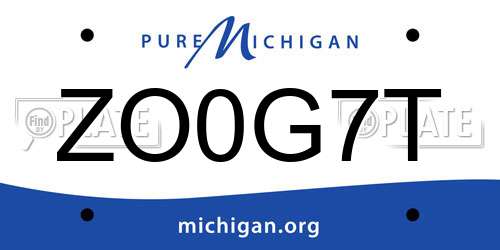 ZO0G7T Michigan License Plate