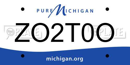 ZO2T0O Michigan License Plate