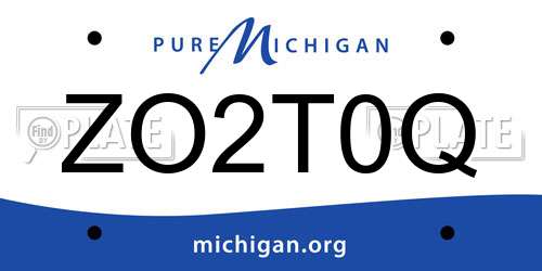 ZO2T0Q Michigan License Plate