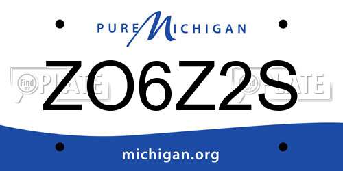 ZO6Z2S Michigan License Plate