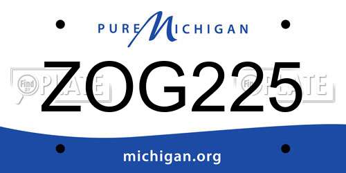 ZOG225 Michigan License Plate