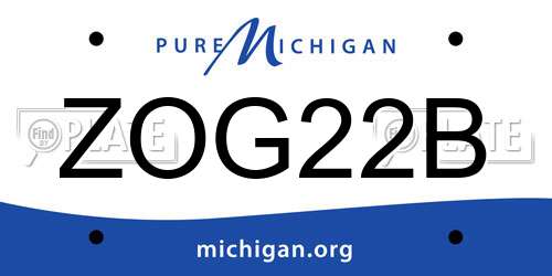 ZOG22B Michigan License Plate