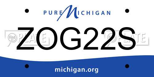ZOG22S Michigan License Plate