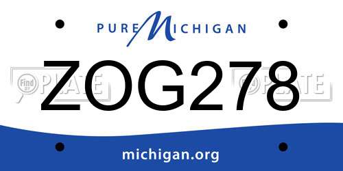 ZOG278 Michigan License Plate