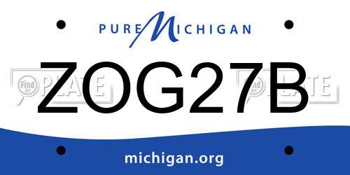 ZOG27B Michigan License Plate