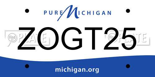ZOGT25 Michigan License Plate