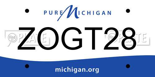 ZOGT28 Michigan License Plate