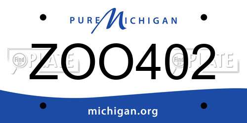 ZOO402 Michigan License Plate