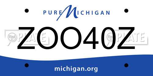ZOO40Z Michigan License Plate