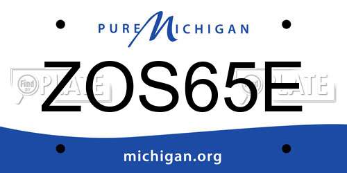 ZOS65E Michigan License Plate