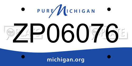 ZP06076 Michigan License Plate