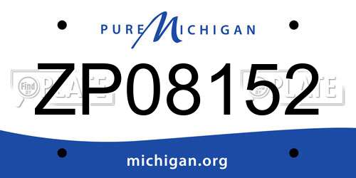 ZP08152 Michigan License Plate