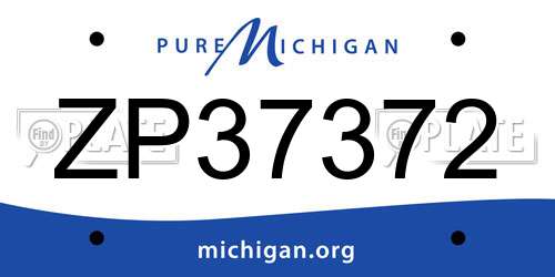 ZP37372 Michigan License Plate