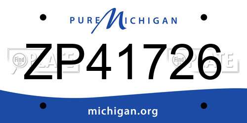 ZP41726 Michigan License Plate