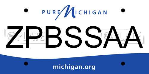 ZPBSSAA Michigan License Plate
