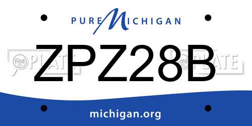 ZPZ28B Michigan License Plate