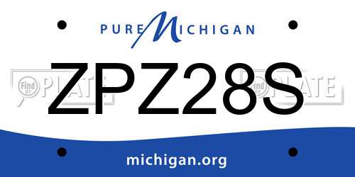 ZPZ28S Michigan License Plate