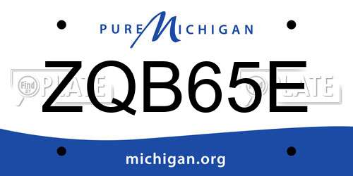 ZQB65E Michigan License Plate