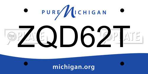 ZQD62T Michigan License Plate