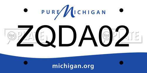 ZQDA02 Michigan License Plate