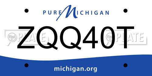ZQQ40T Michigan License Plate