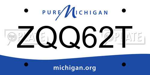ZQQ62T Michigan License Plate