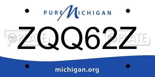ZQQ62Z Michigan License Plate