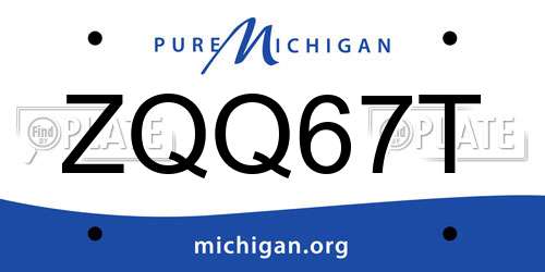 ZQQ67T Michigan License Plate