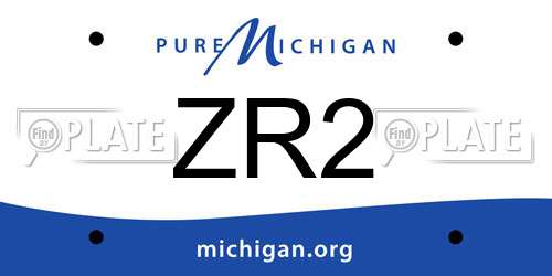 ZR2 Michigan License Plate
