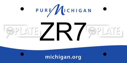 ZR7 Michigan License Plate