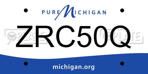 ZRC50Q Michigan License Plate