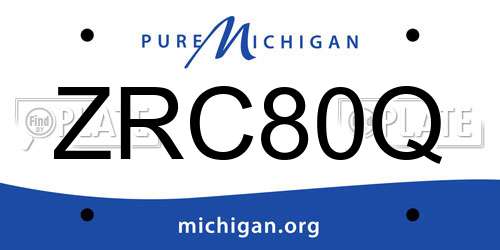 ZRC80Q Michigan License Plate