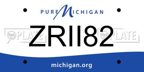 ZRII82 Michigan License Plate